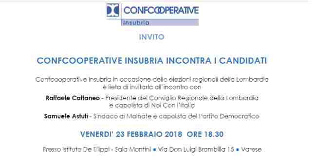 CONFCOOPERATIVE INSUBRIA INCONTRA I CANDIDATI